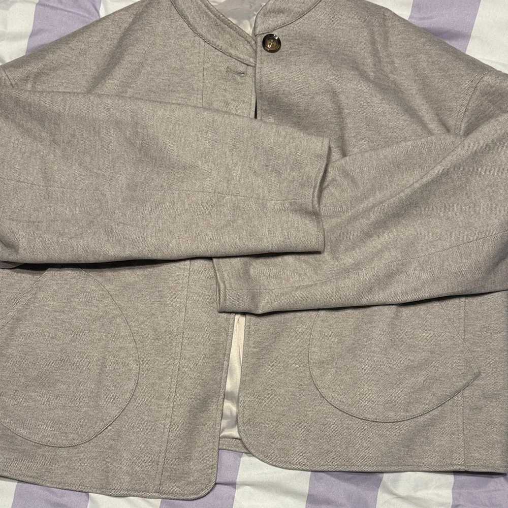 Gray Button-Up Jacket - Picture 1 of 4